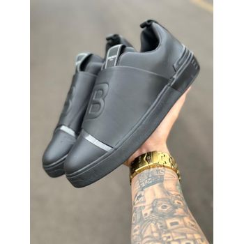 Tênis Balmain Couro Nobuck Velcro Casual Preto Sol... - TCHUCO STORE - GRANDES MARCAS