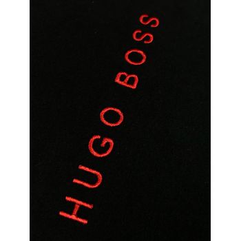 Camiseta Hugo Boss Malha Sofit Preta Com Escrito E... - TCHUCO STORE - GRANDES MARCAS