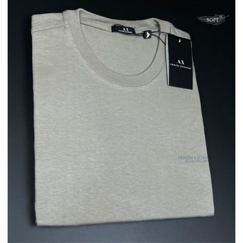 Camiseta Básica Empório Armani Malha Sofit Cinza C... - TCHUCO STORE - GRANDES MARCAS