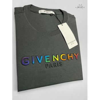 Camiseta Givenchy Malha Tanguis Pima Chumbo Escrit... - TCHUCO STORE - GRANDES MARCAS