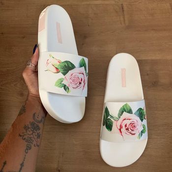 CHINELO DOLCE E GABBANA Branco Floral - chinelodol... - TCHUCO STORE - GRANDES MARCAS