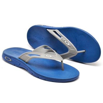 Chinelo Oakley Rest 2.0 AZUL E CINZA - OAKREST-18 - TCHUCO STORE - GRANDES MARCAS