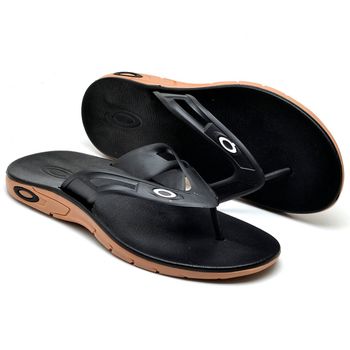 Chinelo Oakley Rest 2.0 PRETO E MARROM - OAKREST-1 - TCHUCO STORE - GRANDES MARCAS