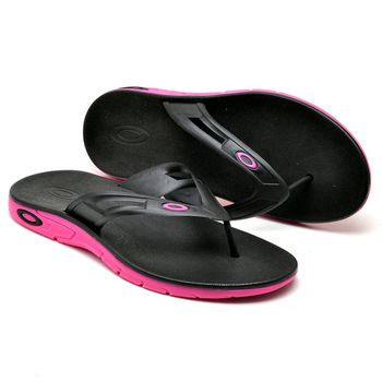 Chinelo Oakley Rest 2.0 PRETO E ROSA - OAKREST-16 - TCHUCO STORE - GRANDES MARCAS