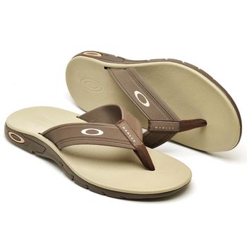 Chinelo Oakley Rest 2.0 Plus BEGE E MARROM - RESTP... - TCHUCO STORE - GRANDES MARCAS