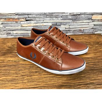 SAPATENIS FRED PERRY COURO MARROM - FREDC-1 - TCHUCO STORE - GRANDES MARCAS