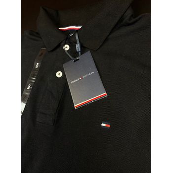 Camiseta Gola Polo Tommy 100% Algodão Preta - Po... - TCHUCO STORE - GRANDES MARCAS