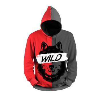 MOLETOM COM CAPUZ LOBO WILD - MF24 - TCHUCO STORE - GRANDES MARCAS