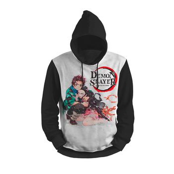 MOLETOM COM CAPUZ KIMETSU NO YABA - TANJIRO E NEZU... - TCHUCO STORE - GRANDES MARCAS