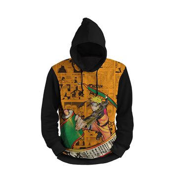 MOLETOM COM CAPUZ NARUTO PAGINAS MANGA - MF142 - TCHUCO STORE - GRANDES MARCAS