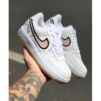 TENIS Nk Air force 1 COURO Branco/ROSA - AIR FORCE... - TCHUCO STORE - GRANDES MARCAS