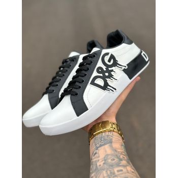 TENIS DOLCE GABBANA PORTOFINO PRETO/BRANCO ESCORRI... - TCHUCO STORE - GRANDES MARCAS