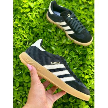 Tenis Casual AD Gazelle Preto Sola Caramelo - Samb... - TCHUCO STORE - GRANDES MARCAS