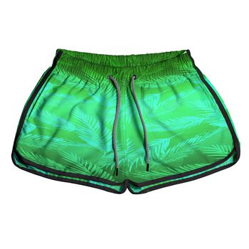 SHORT PRAIA FEMININO FOLHAS VERDES - FM1305 - TCHUCO STORE - GRANDES MARCAS