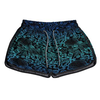 SHORT PRAIA FEMININO PRETO POLVOS NEON - FM1309 - TCHUCO STORE - GRANDES MARCAS