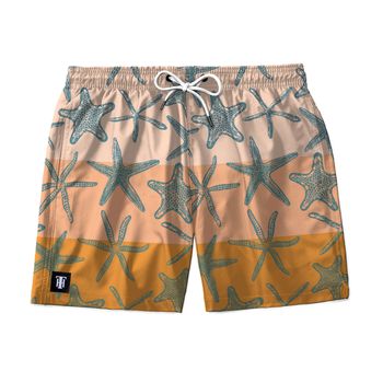 SHORT PRAIA ESTRELAS LARANJA - SH1339 - TCHUCO STORE - GRANDES MARCAS