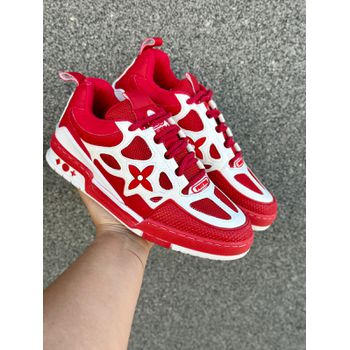 Tenis Louis Vuitton LV Skate Sneaker Vermelho e Br... - TCHUCO STORE - GRANDES MARCAS