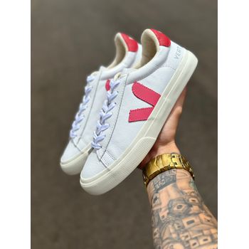 TENIS VERT ESPLAR LOGO COURO ROSA/VERMELHO - ESPLA... - TCHUCO STORE - GRANDES MARCAS