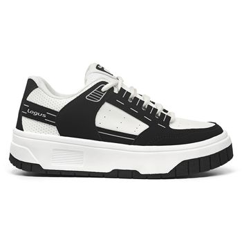 Tênis Casual Street Fend Branco e Preto - TENISLOG