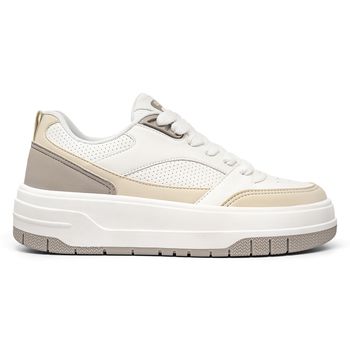 Tênis Casual Harmony Branco Champanhe Taupe - TENISLOG