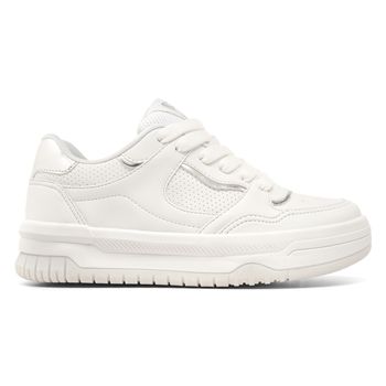 Tênis Casual Elevate Branco e Prata - TENISLOG