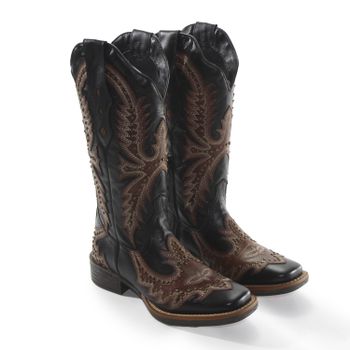 Bota Feminina Texana Tucson - Couro Napa Preta - S... - Tucson Boots