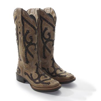 Bota Feminina Texana - Napa Rio Madeira - Solado F... - Tucson Boots