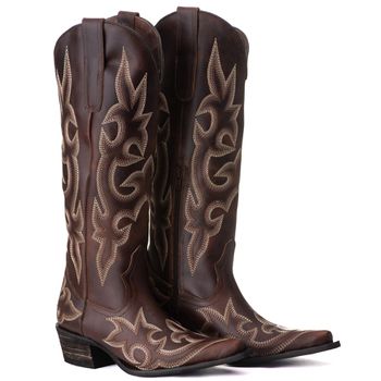 Bota Feminina Texana - Couro Euro Texas Wisky - So... - Tucson Boots