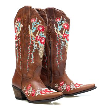 Bota Feminina Texana Tucson - Couro Euro Texas Whi... - Tucson Boots