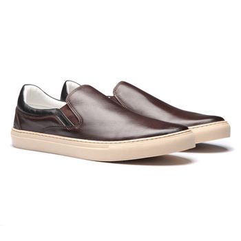 Tênis Slip-On Masculino Gallant Café Valentus - Valentus Menswear