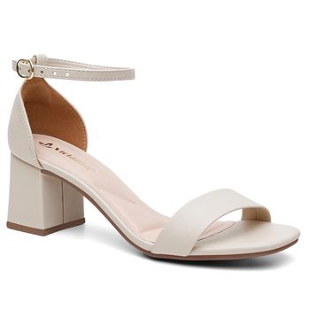 Sandália Violanta Gisa Off White - Violanta Calçados Femininos