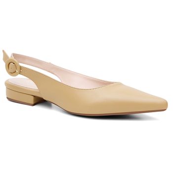 Slingback Violanta Capitu Bege - Violanta Calçados Femininos