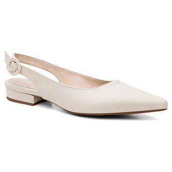 Slingback Violanta Capitu Off White - Violanta Calçados Femininos