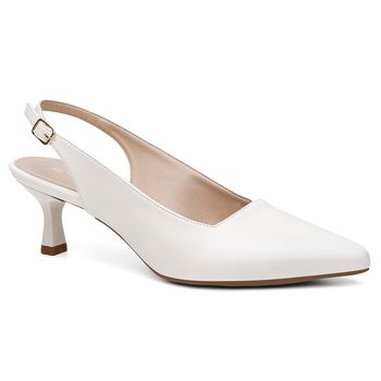 Slingback Violanta Cloe Off White - Violanta Calçados Femininos