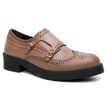 Monk Strap Violanta Susi Capuccino - Violanta Calçados Femininos