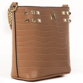 Bolsa Violanta Kira Croco Bege - Violanta Calçados Femininos