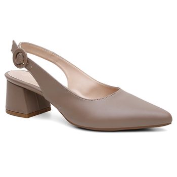 Slingback Violanta Luna Taupe - Violanta Calçados Femininos