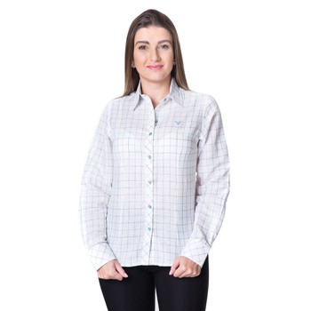 camisa social feminina xadrez