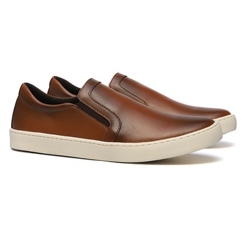 Slip-On Masculino Casual Em Couro Whisky - 0129 26... - SERGIO`S