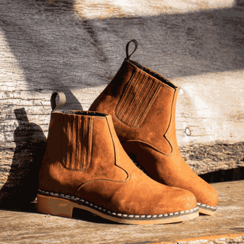  botina Vira Francesa em Couro abufalado nobuk Ferrugem - Xucrão Boots | Botas e Botinas Country Premium