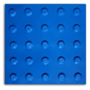 Piso tátil Alerta Azul 25 x 25 Kapazi - 09141 - Casa da Borracha