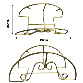 Suporte para mangueira de jardim de metal dourado ... - Casa da Borracha