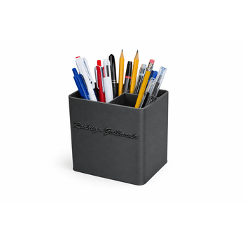 Porta Canetas Personalizavel Deskminder Preto Meta... - BULLPAD