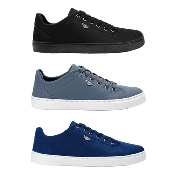 Kit 3 Pares de Tênis Ever Summer - Preto / Marinho / Chumbo