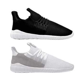 Kit 2 Pares de Tênis Kingston - Preto e Branco / Branco