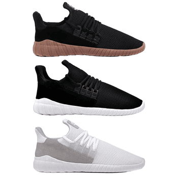 Kit 3 Pares de Tênis Kingston - Preto e Bege / Preto e Branco / Branco