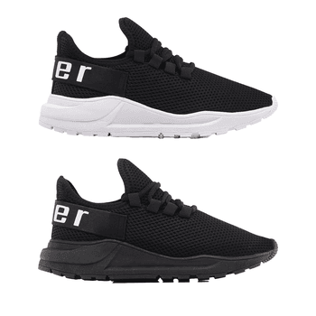 Kit 2 Pares de Tênis Turbo - Preto / Preto e Branco