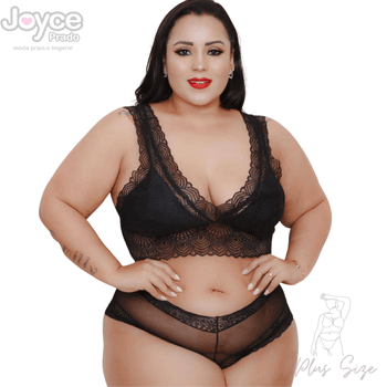 Conjunto Premium Plus size Croped De Renda Madona ... - JOYCE PRADO