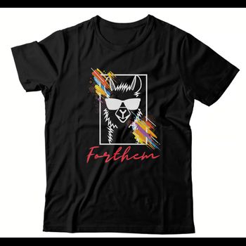 Camiseta Preta Forthem Wolf Ilhama - CMPTFT10 - Forthem ®