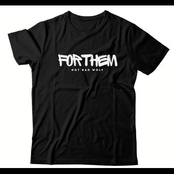 Camiseta Preta Forthem Wolf Não é Lobo Mau - CMPTF... - Forthem ®